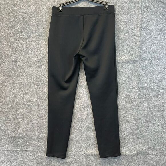 L'AMOUR NANETTE LEPORE Pants Womens Large Black Flat Front Ankle Stretch Pull On - Picture 10 of 15